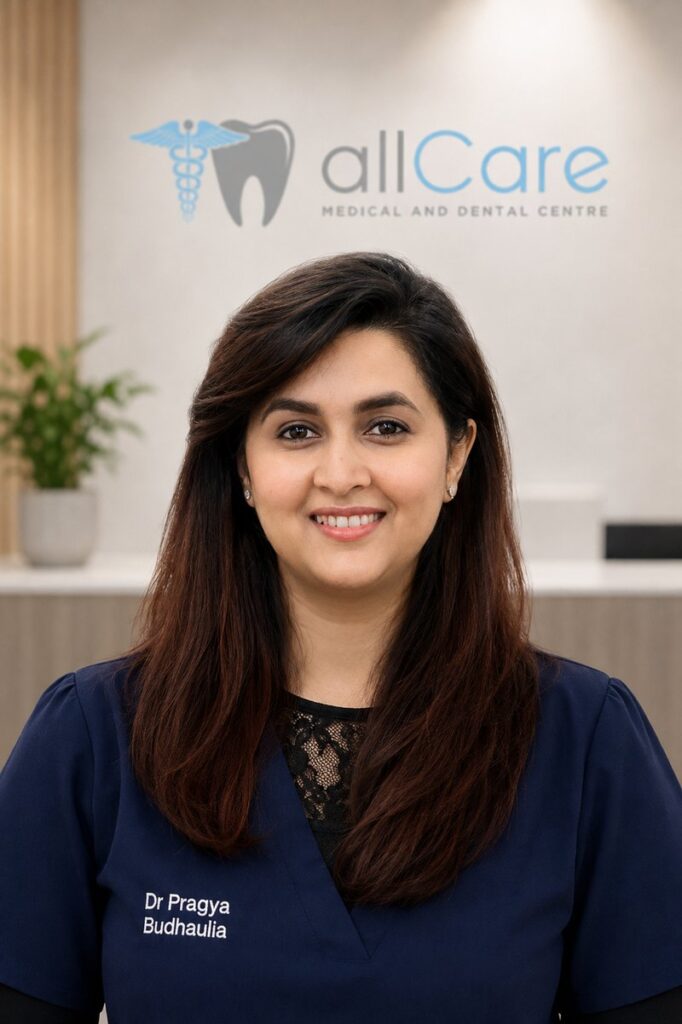 Dr Pragya Budhaulia, Principal General Practitioner at All Care Medical and Dental Centre